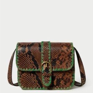 Loeffler Randall Brown and Green Crossbody Bag